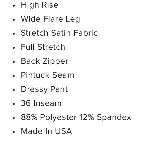 NWT Sleek High Rise Satin Pants Size 1X Tall/Long - Picture 5 of 6